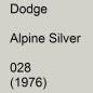 Preview: Dodge, Alpine Silver, 028 (1976).